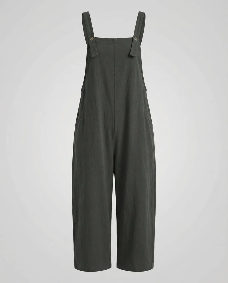 Leichte Latzhose für Damen in weitem Loose Fit