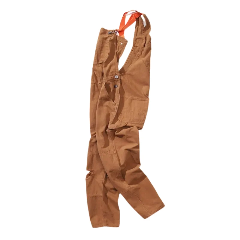 Unisex Latzhose in lässiger Passform mit Utility-Taschen