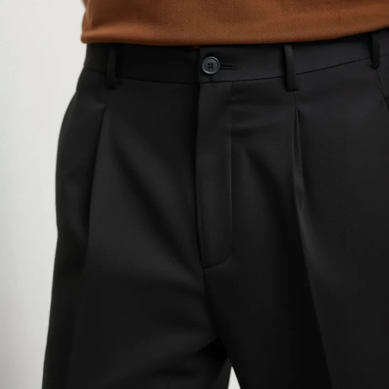 Wide-Leg Hose für Herren mit Bundfalten
