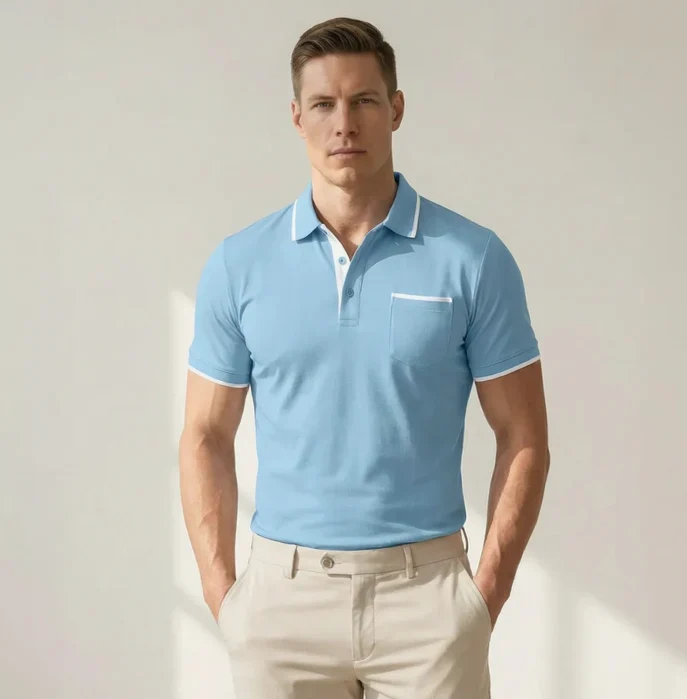 Klassisches Herren Poloshirt mit zeitloser Passform