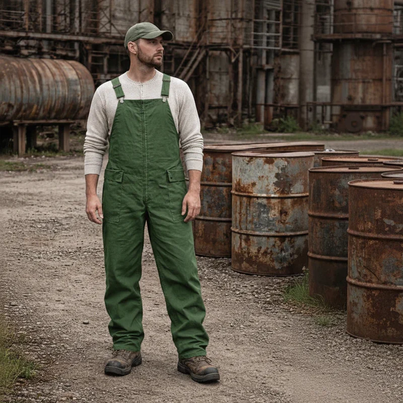 Robuste Herren-Latzhose im Workwear-Stil mit funktionalen Taschen