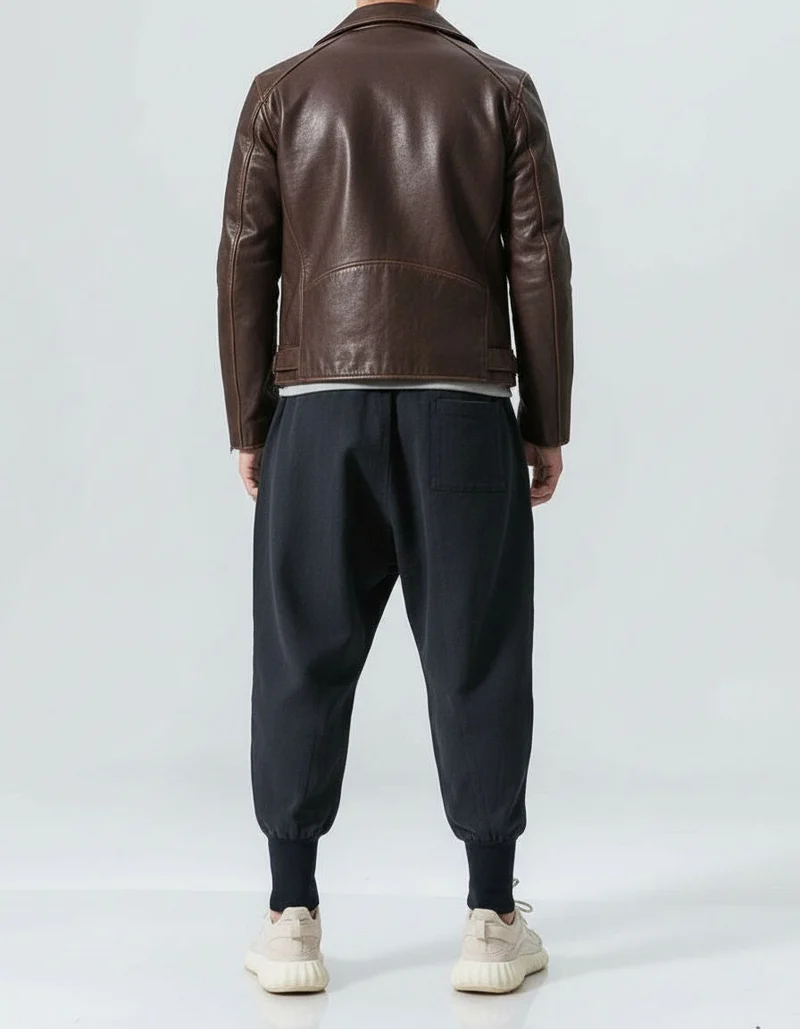 Weite Freizeithose für Herren mit hohen Bündchen und Kordelzug