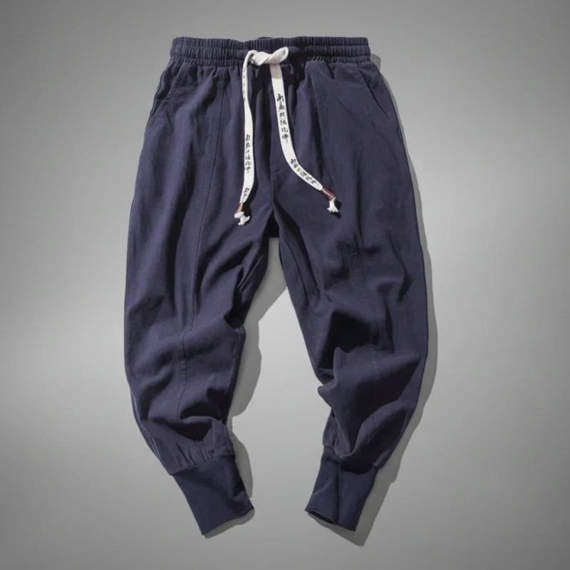 Weite Freizeithose für Herren mit hohen Bündchen und Kordelzug