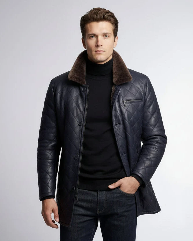 Steppjacke für Herren mit Kragen