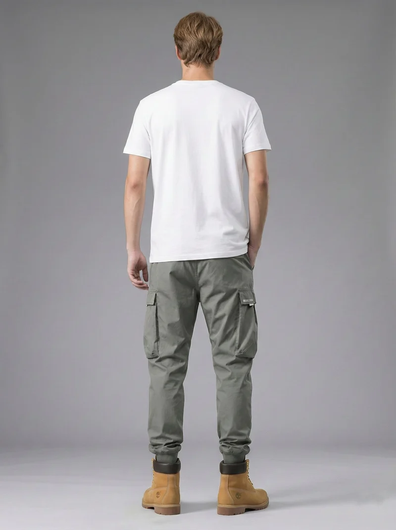 Jogger Tapered Cargo Hose für Herren mit Kordelzug und Bündchen