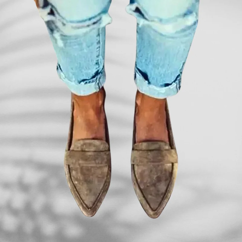 Leslie | Wildleder-Loafer mit spitzer Form