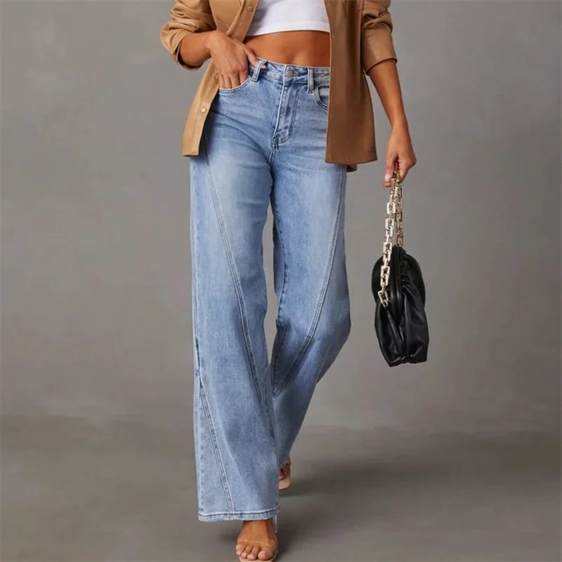 QUINTINA | WEITE JEANS MIT HOHER TAILLE