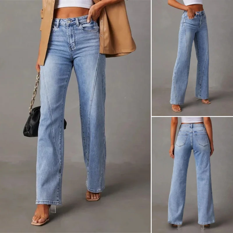 QUINTINA | WEITE JEANS MIT HOHER TAILLE