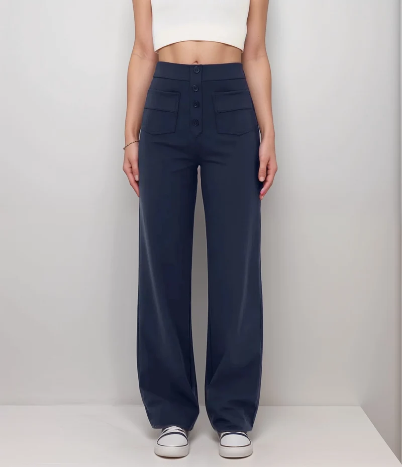 Nina | Elastische Hose mit hoher Taille