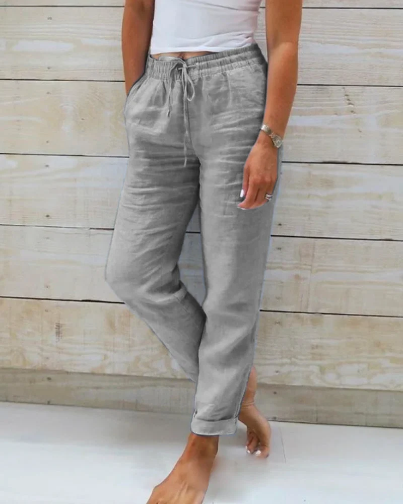 Beatrice | Hose mit elastischem Bund und weitem Bein