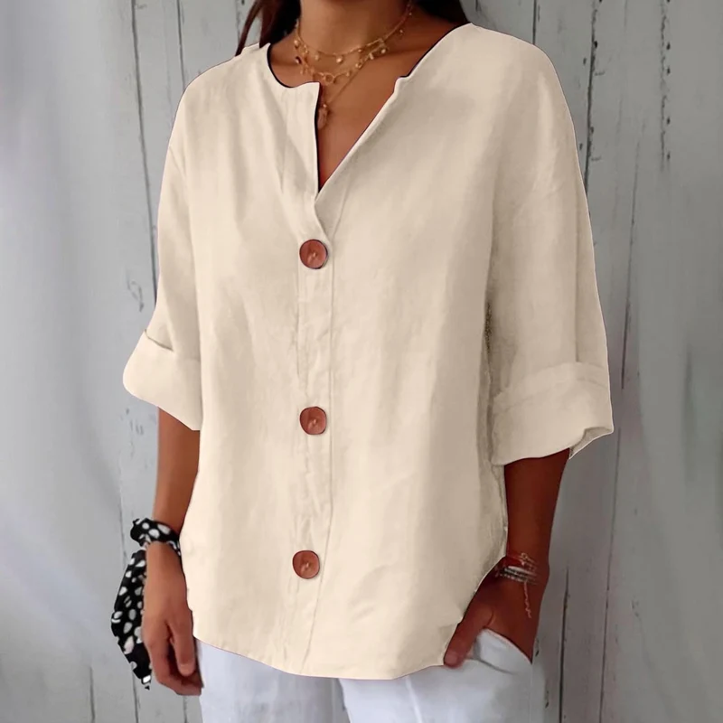 Liore | Minimalistische Bluse mit vertikaler Struktur