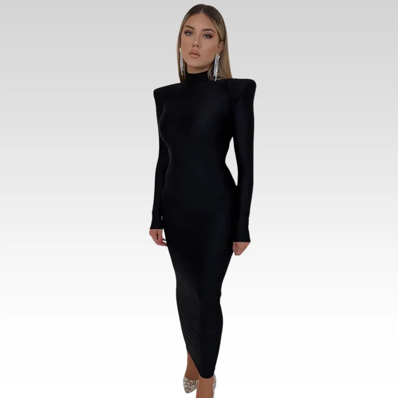 Kyra | Maxikleid mit Rollkragen