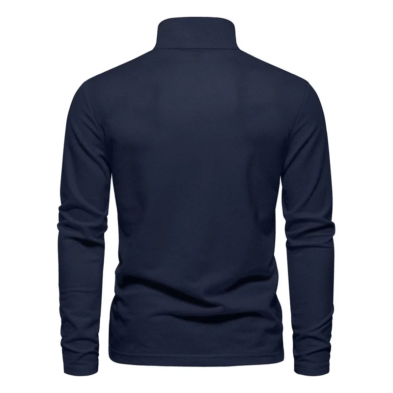 Bequemes Langarm-Poloshirt