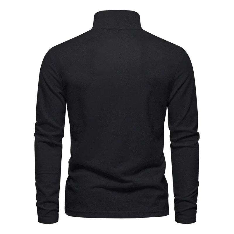 Bequemes Langarm-Poloshirt