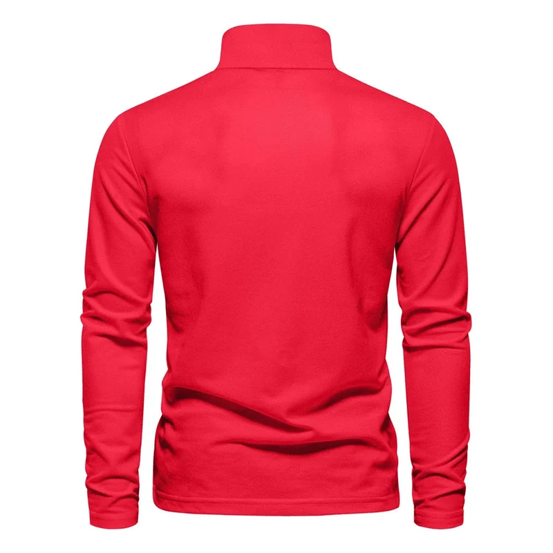 Bequemes Langarm-Poloshirt