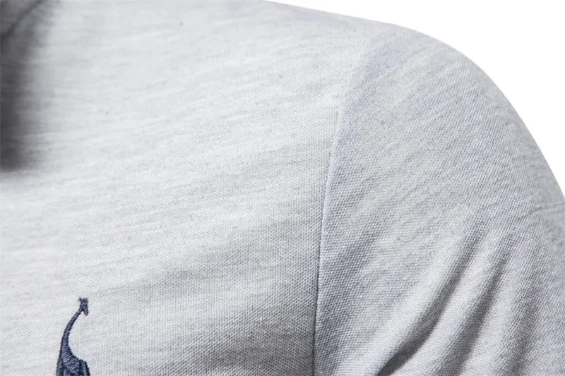 Bequemes Langarm-Poloshirt
