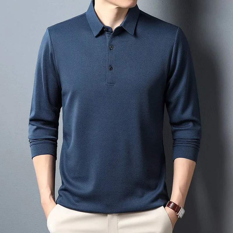 Stilvolles Langarm-Poloshirt