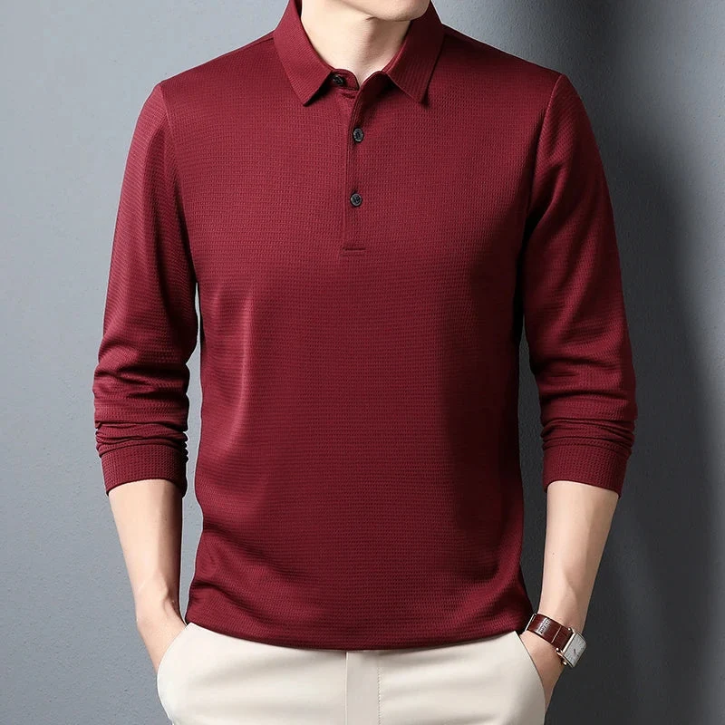 Stilvolles Langarm-Poloshirt