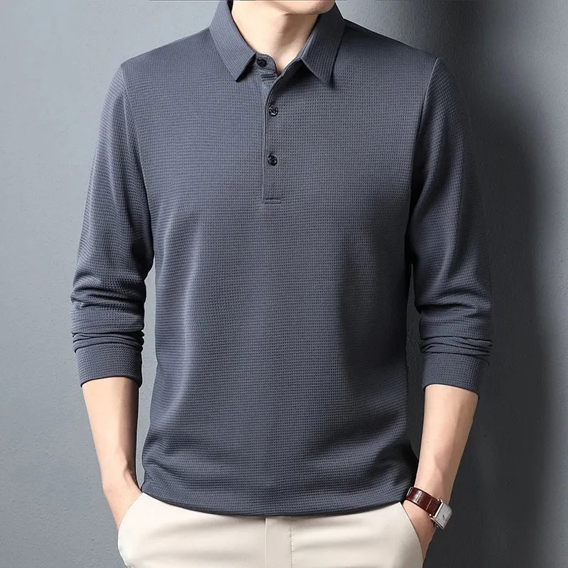 Stilvolles Langarm-Poloshirt