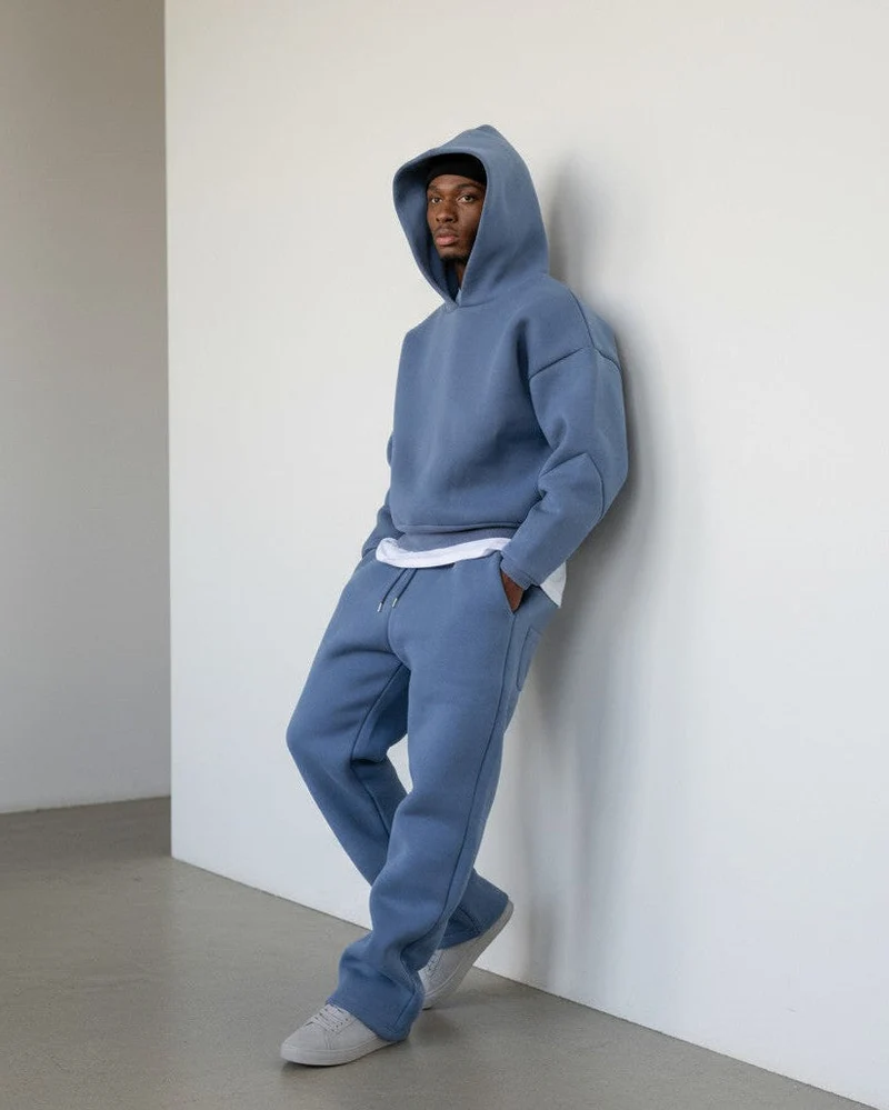 Oversized Loungewear Set für Herren mit Kapuzen Sweatshirt und Jogginghose