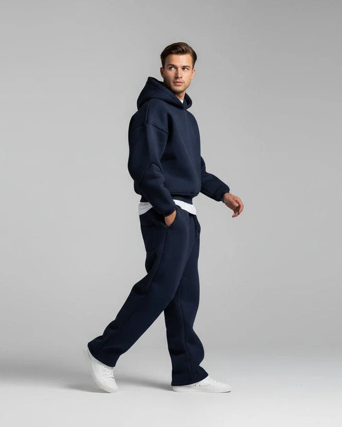 Oversized Loungewear Set für Herren mit Kapuzen Sweatshirt und Jogginghose