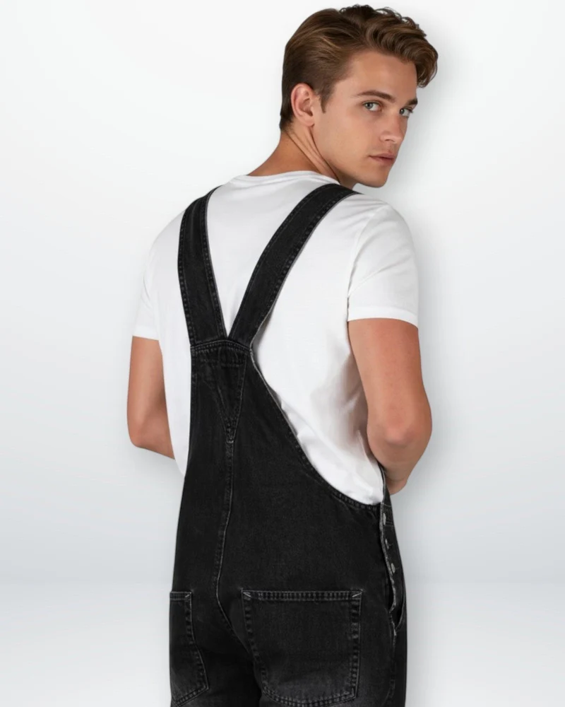 Jeans Latzhose für Herren mit verstellbaren Trägern - lang