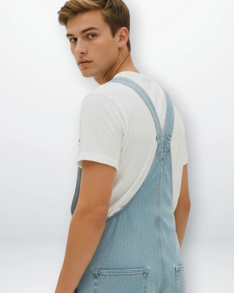 Jeans Latzhose für Herren mit verstellbaren Trägern - lang