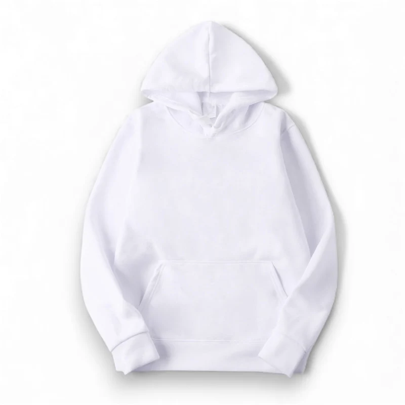 Basic Hoodie für Damen mit Kapuze und Kordelzug einfarbig