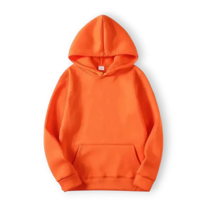Basic Hoodie für Damen mit Kapuze und Kordelzug einfarbig