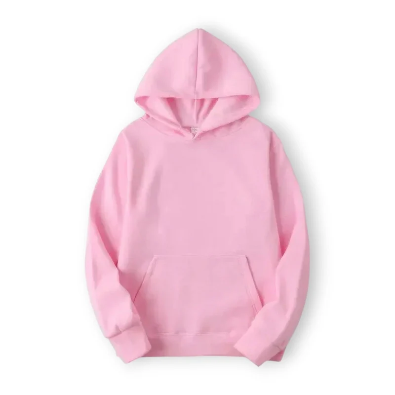 Basic Hoodie für Damen mit Kapuze und Kordelzug einfarbig
