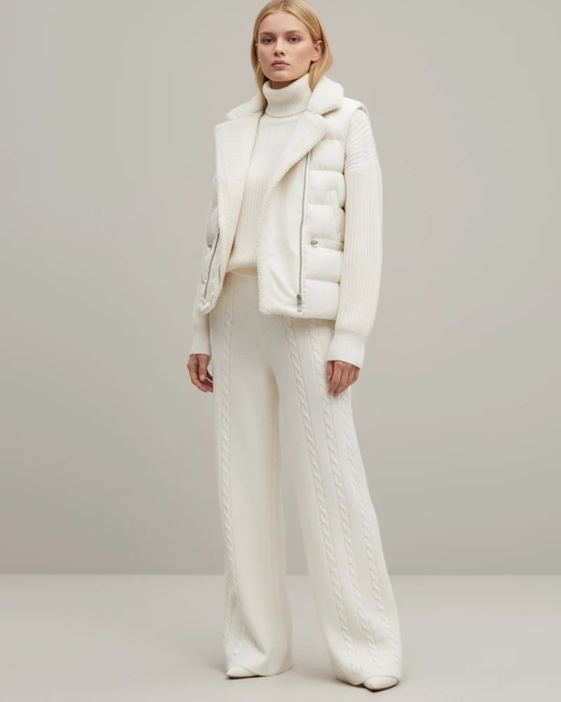 Komplettes Winteroutfit für Frauen mit ärmelloser Weste