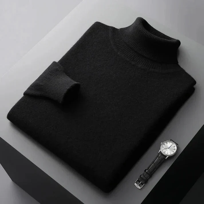 Basic Rollkragenpullover für Herren | Unifarbenes Design
