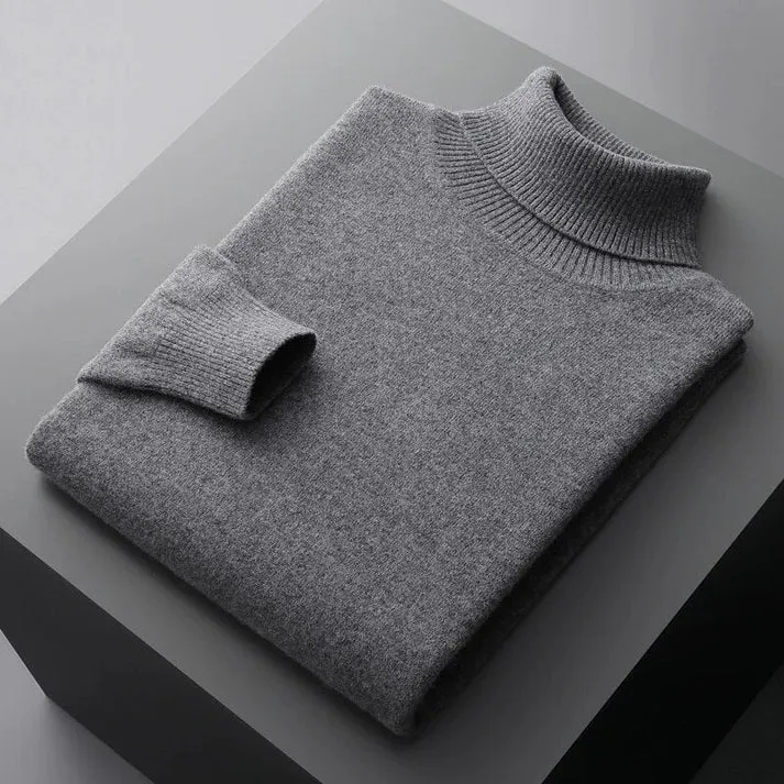 Basic Rollkragenpullover für Herren | Unifarbenes Design