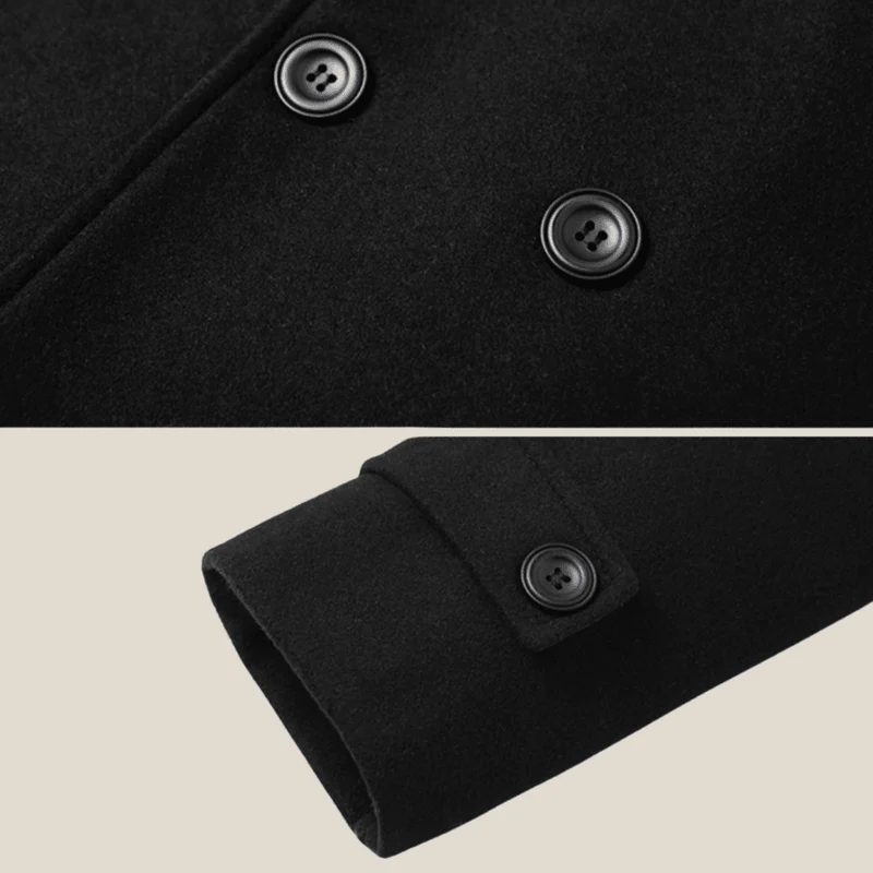 Marcello™ – Eleganter Zweireiher-Mantel aus Premiumwolle