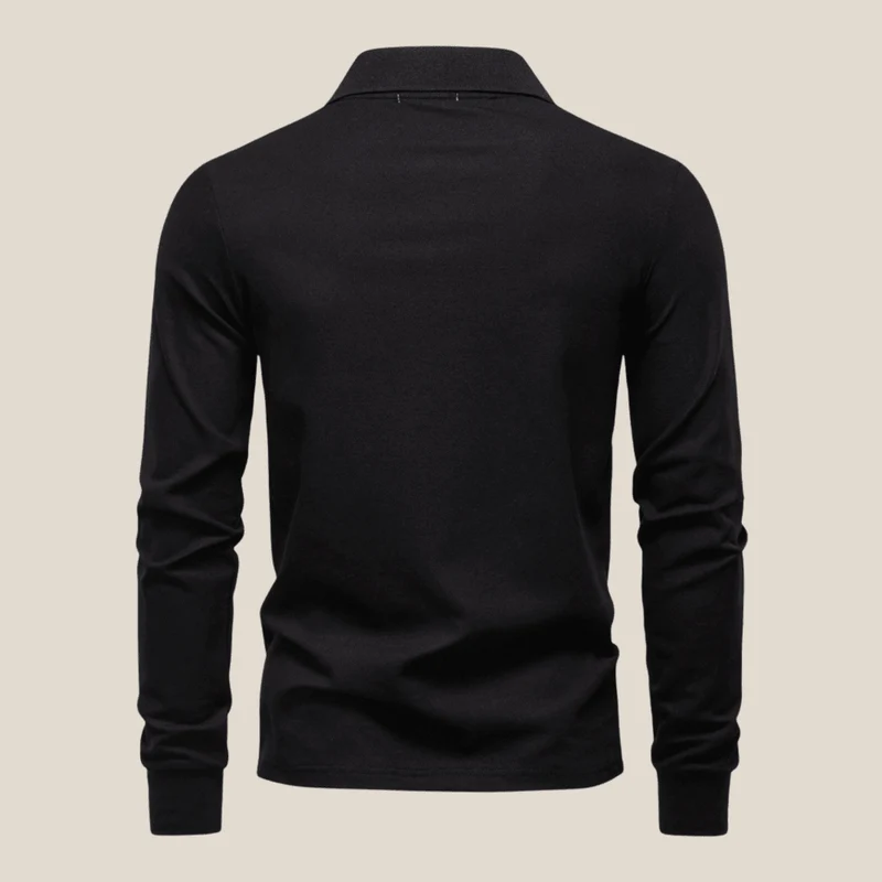 Savane™ - Langarm-Poloshirt mit eleganter Giraffen-Stickerei