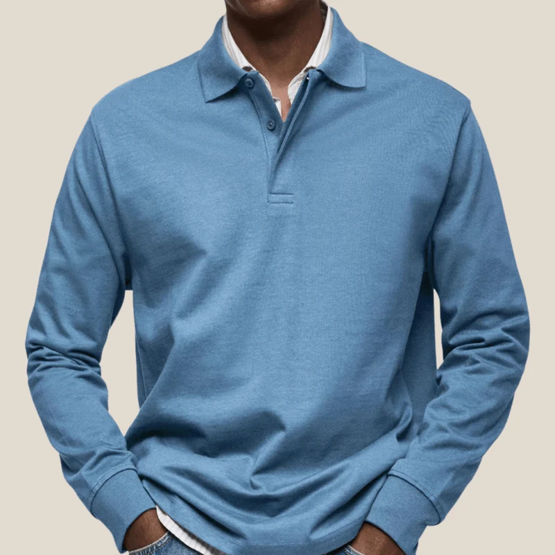 Serra™ - Luxuriöses Langarm-Poloshirt