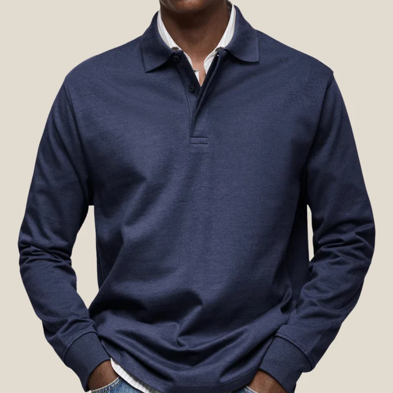 Serra™ - Luxuriöses Langarm-Poloshirt