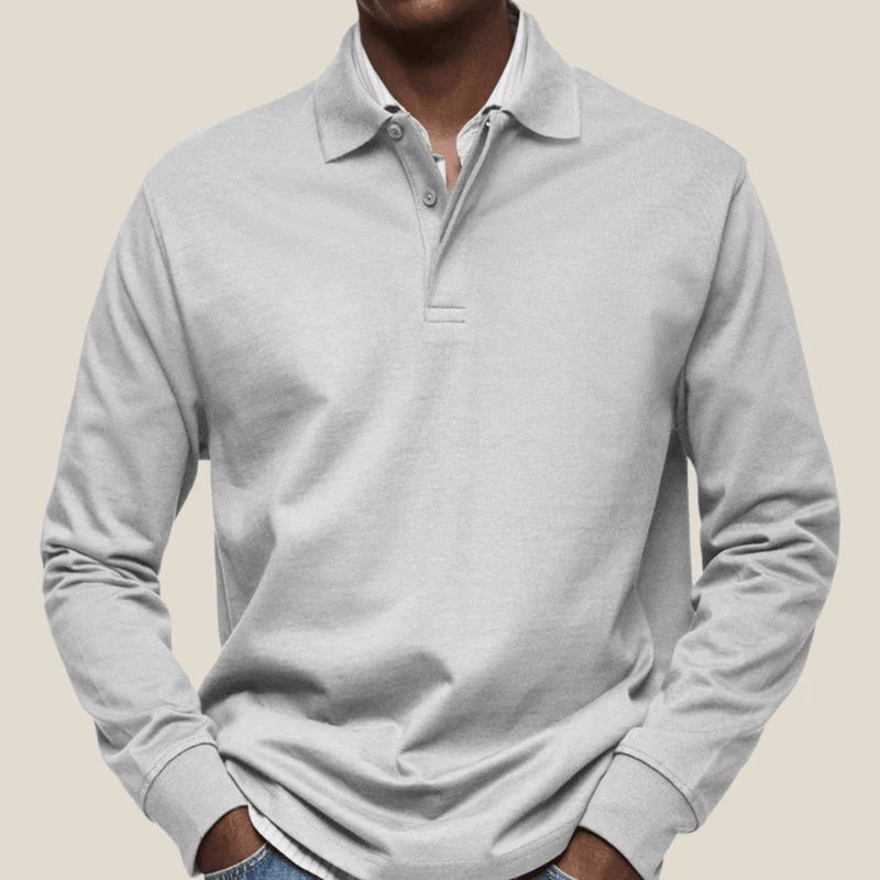 Serra™ - Luxuriöses Langarm-Poloshirt