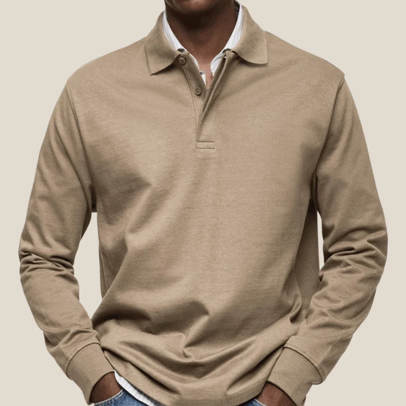 Serra™ - Luxuriöses Langarm-Poloshirt