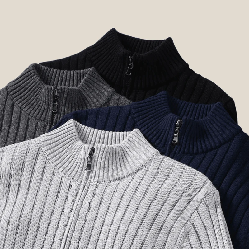 Massimo™ - Luxuriöser Herren-Cardigan aus edlem Baumwollstoff