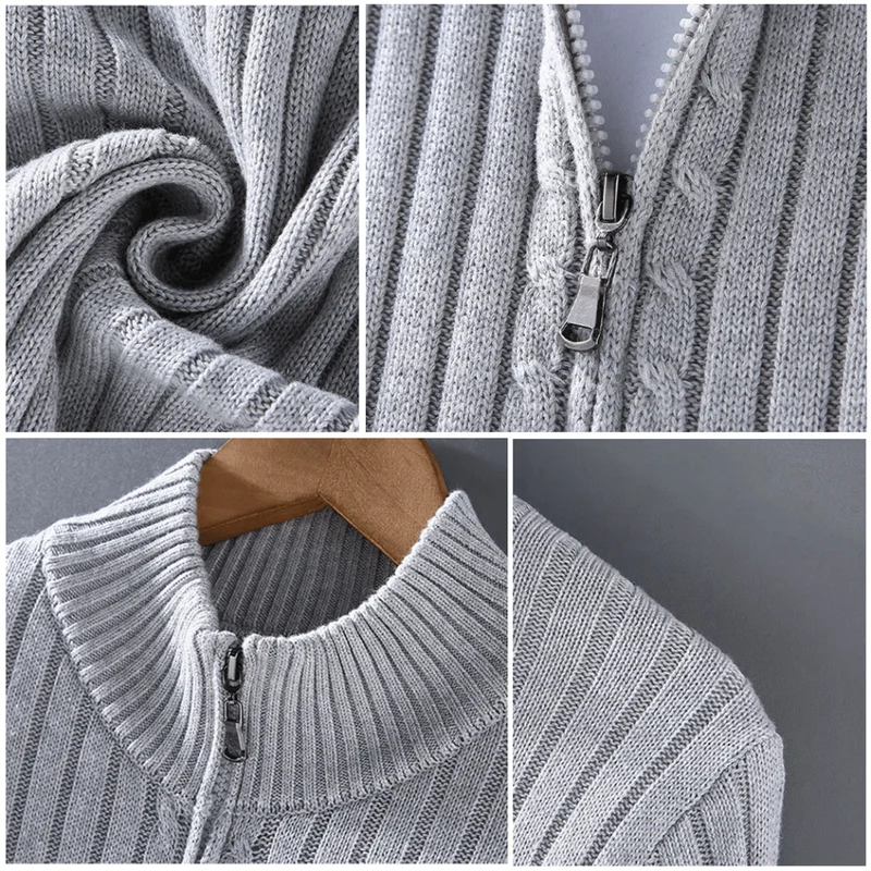 Massimo™ - Luxuriöser Herren-Cardigan aus edlem Baumwollstoff