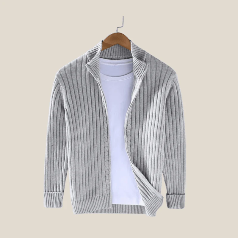 Massimo™ - Luxuriöser Herren-Cardigan aus edlem Baumwollstoff
