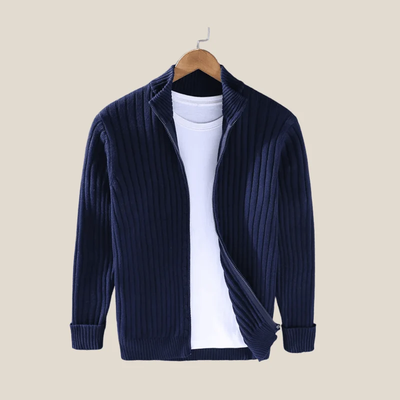 Massimo™ - Luxuriöser Herren-Cardigan aus edlem Baumwollstoff