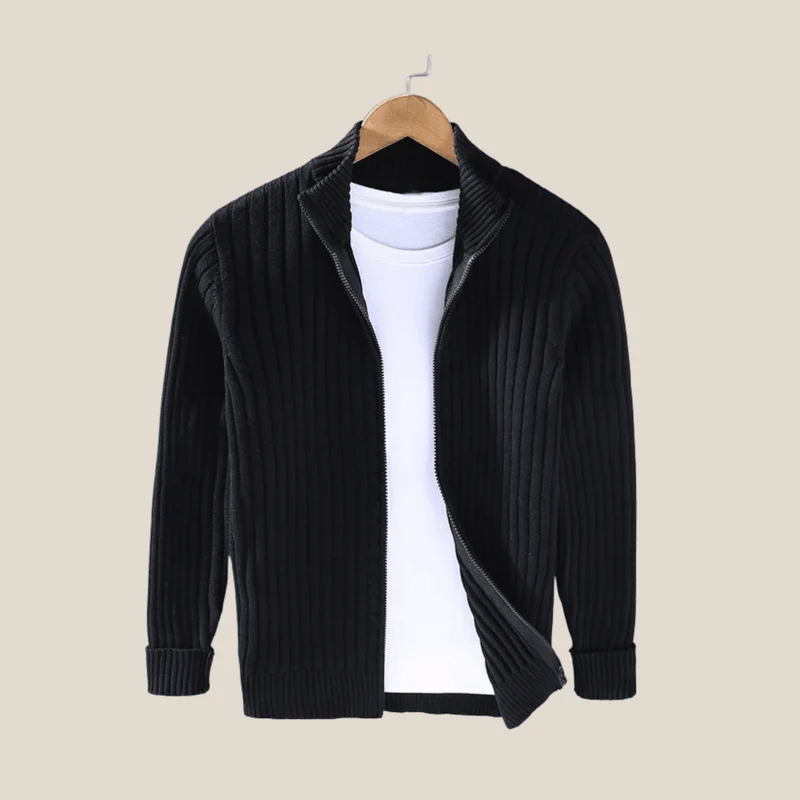 Massimo™ - Luxuriöser Herren-Cardigan aus edlem Baumwollstoff