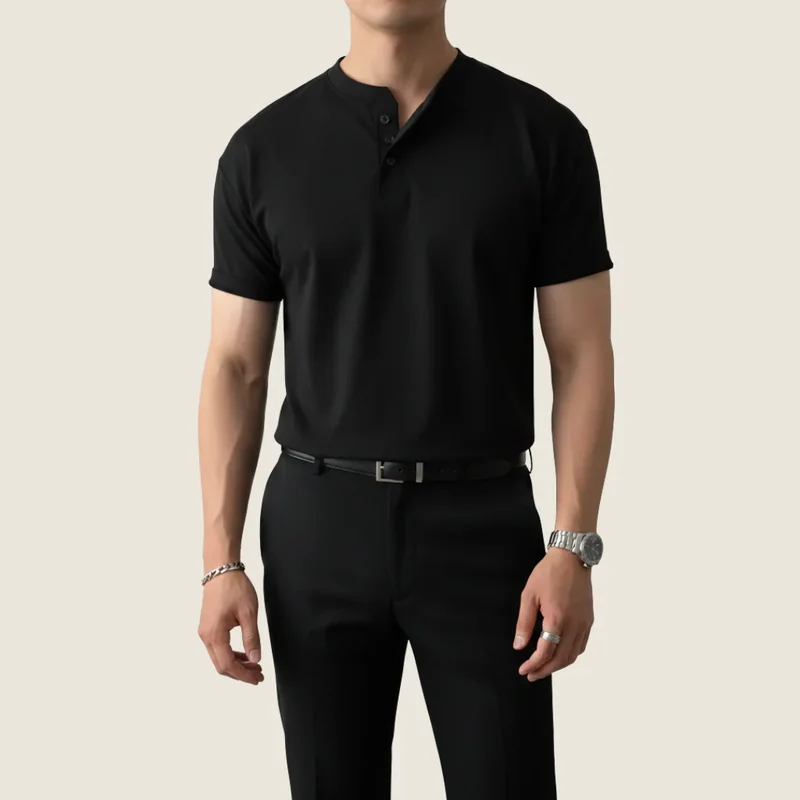 Klaus | Herren Henley Shirt Minimalistisch Sommer – Henley Shirt Herren 2026
