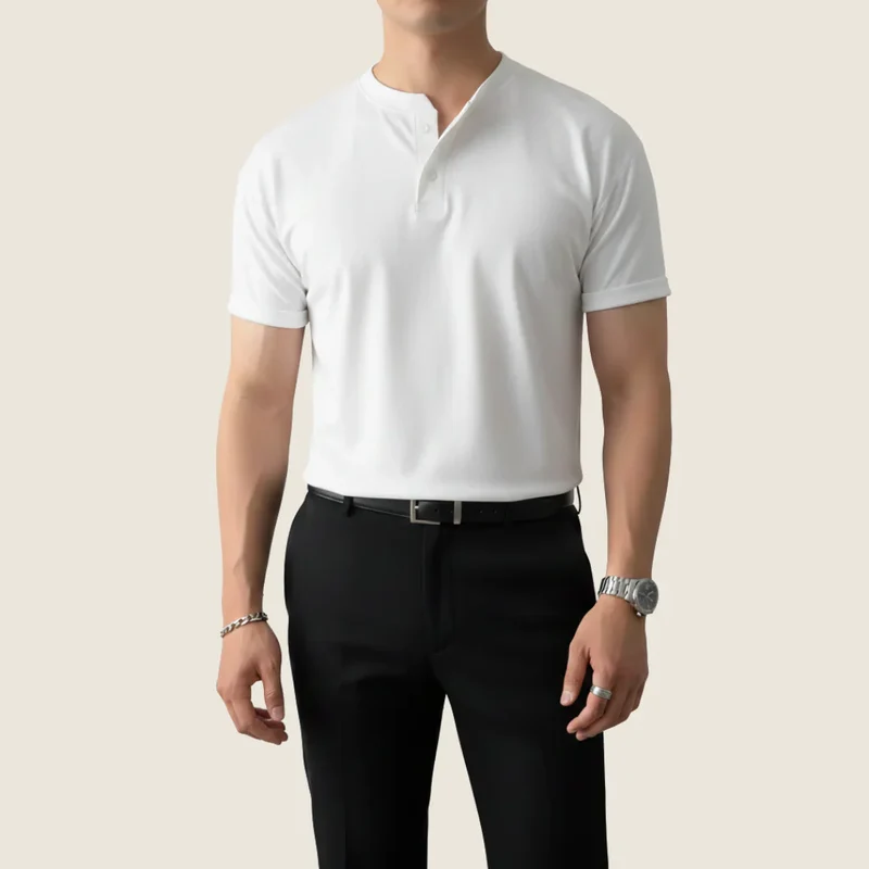 Klaus | Herren Henley Shirt Minimalistisch Sommer – Henley Shirt Herren 2026