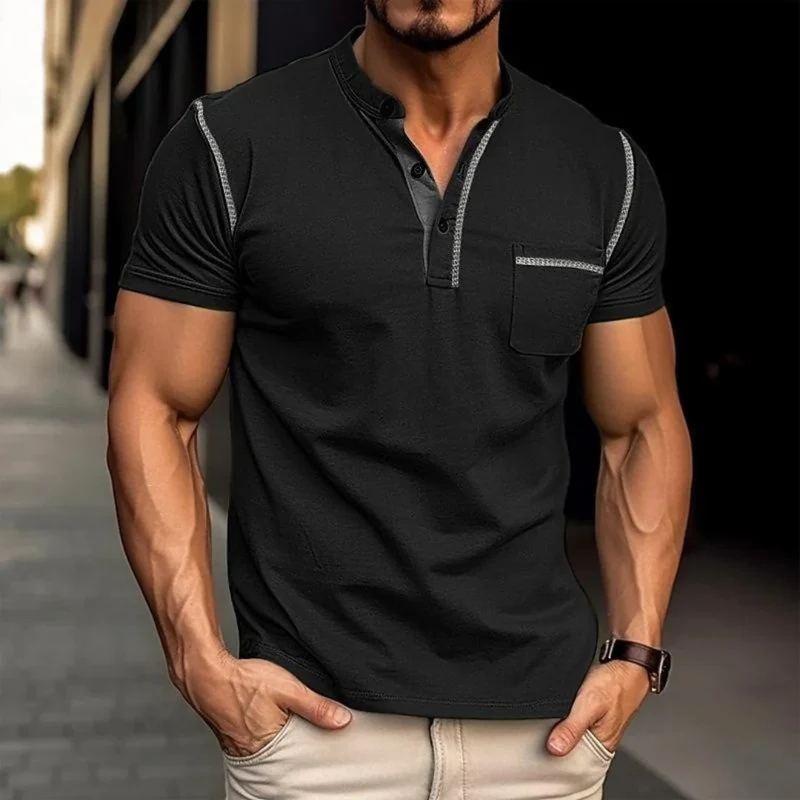 Detlef | Herren Henley Shirt mit Kontrast Casual – Kontrast Henley Herren 2026