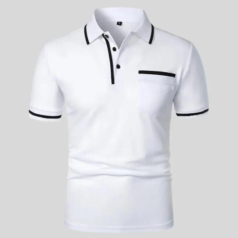 Markus | Herren Poloshirt Kontrast Taschen Alltag – Polo Taschen Kontrast 2026