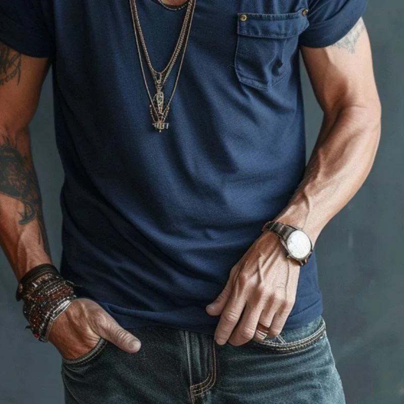 Tim | Herren T-Shirt mit Taschen Alltag – Herren Shirt Taschen Casual 2026