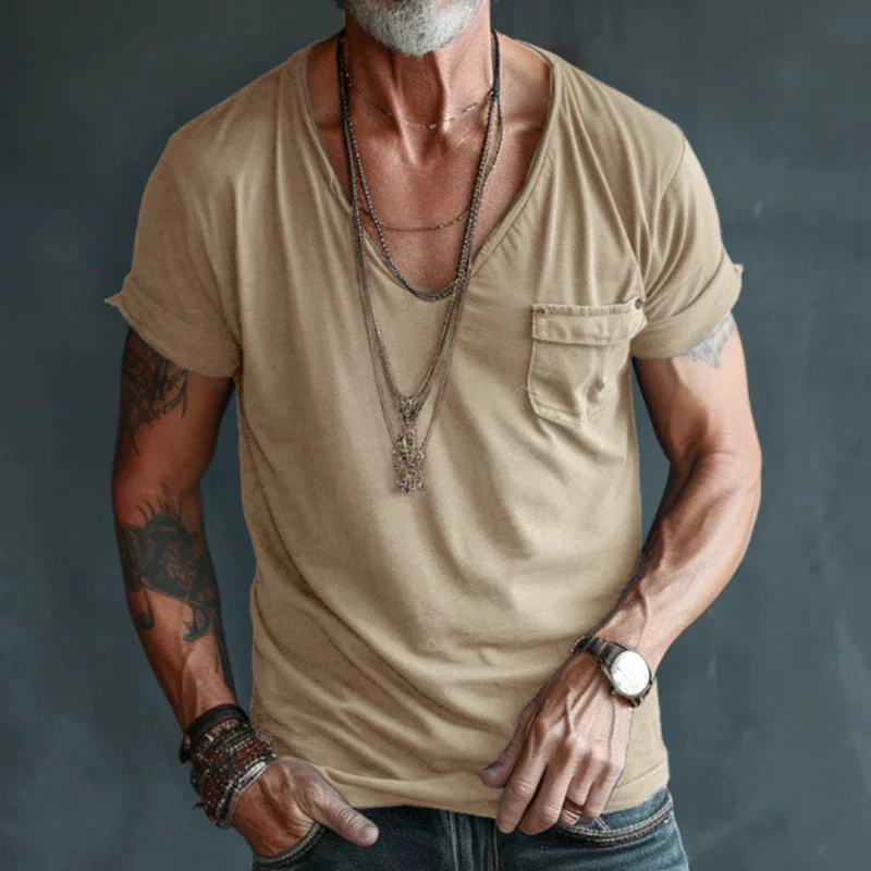 Tim | Herren T-Shirt mit Taschen Alltag – Herren Shirt Taschen Casual 2026